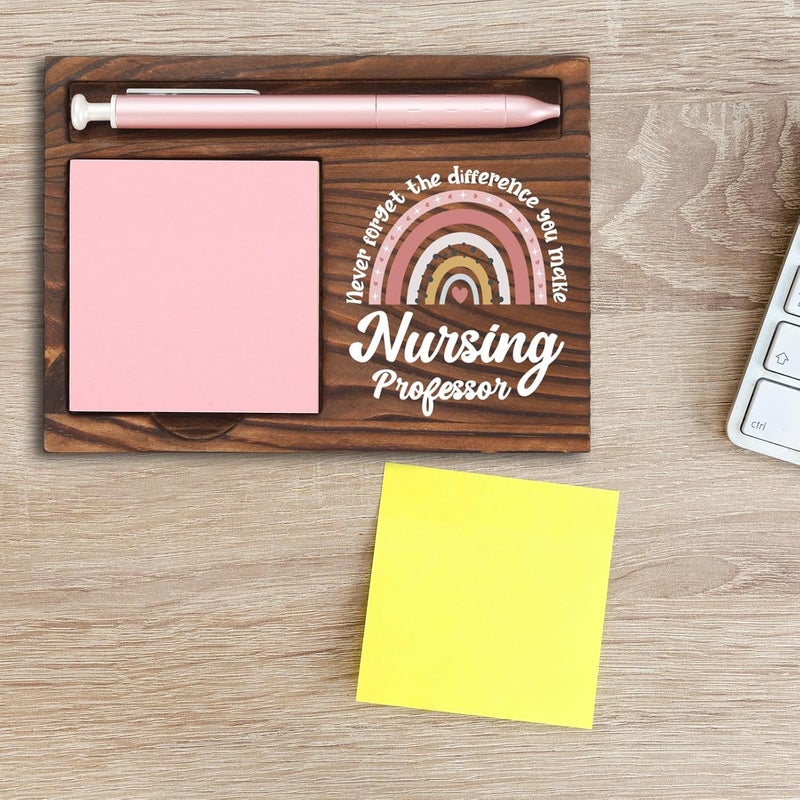 SunyJone Nursing Professor Gifts, Thank You Appreciation Gifts for Nursing Professor Week Graduation Birthday Christmas Office Desk Self-Stick Note Pad Holders SBB38 - Image 4